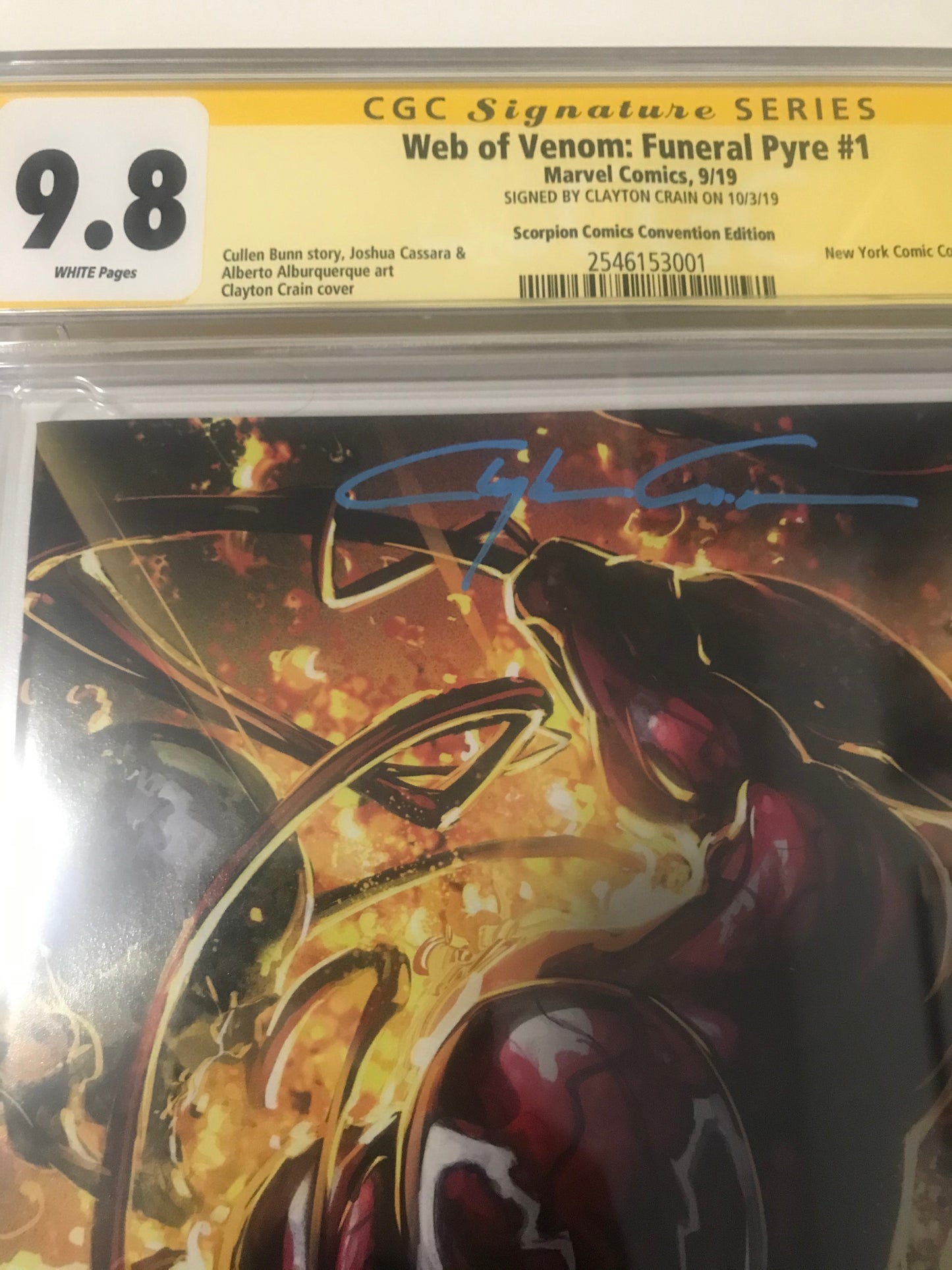 Web of Venom Funeral Pyre 1 NYCC Exclusive - CGC - Heroes Cave