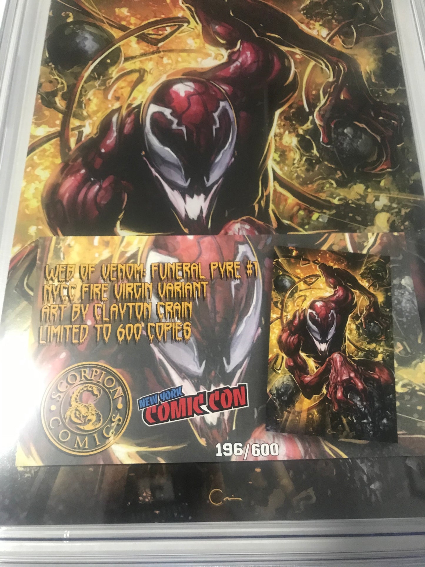 Web of Venom Funeral Pyre 1 NYCC Exclusive - CGC - Heroes Cave