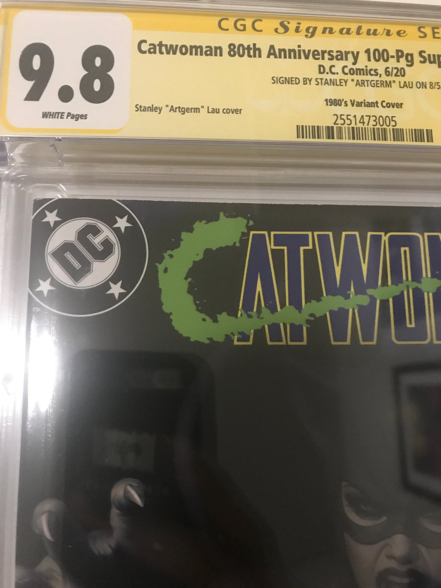 Catwoman 80th Anniversary 1 - CGC Signed by Artgerm - Heroes Cave
