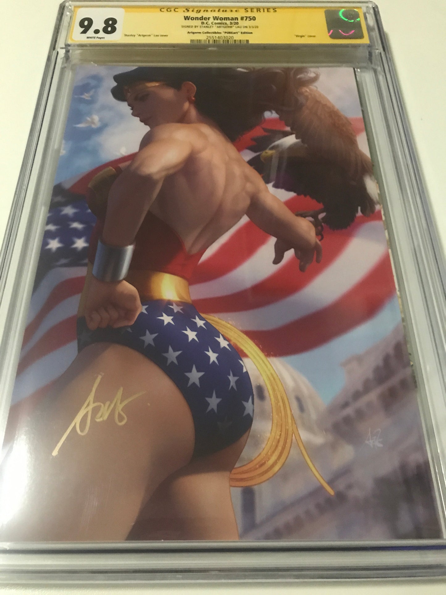 Wonder Woman 750 Virgin Variant - CGC Signed by Artgerm - Heroes Cave