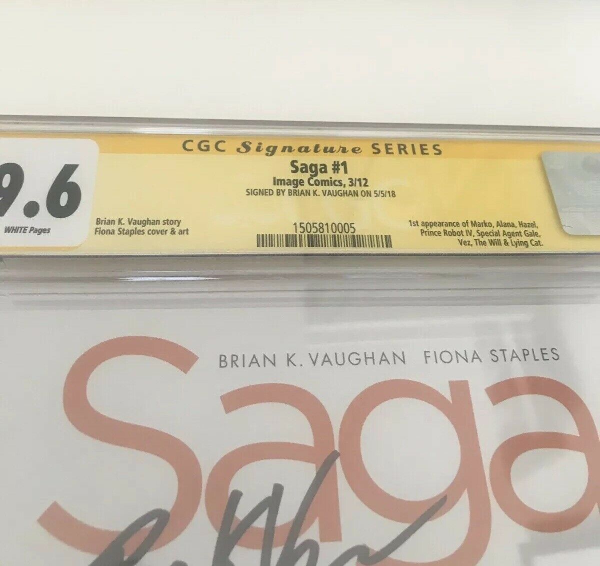 Saga 1 - CGC Signed By Brian K. Vaughn - Heroes Cave