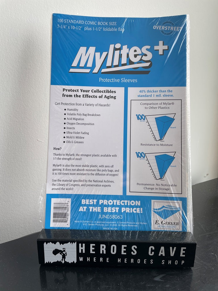 Mylites + Standard Protective Sleeves (100 Pack) - Heroes Cave