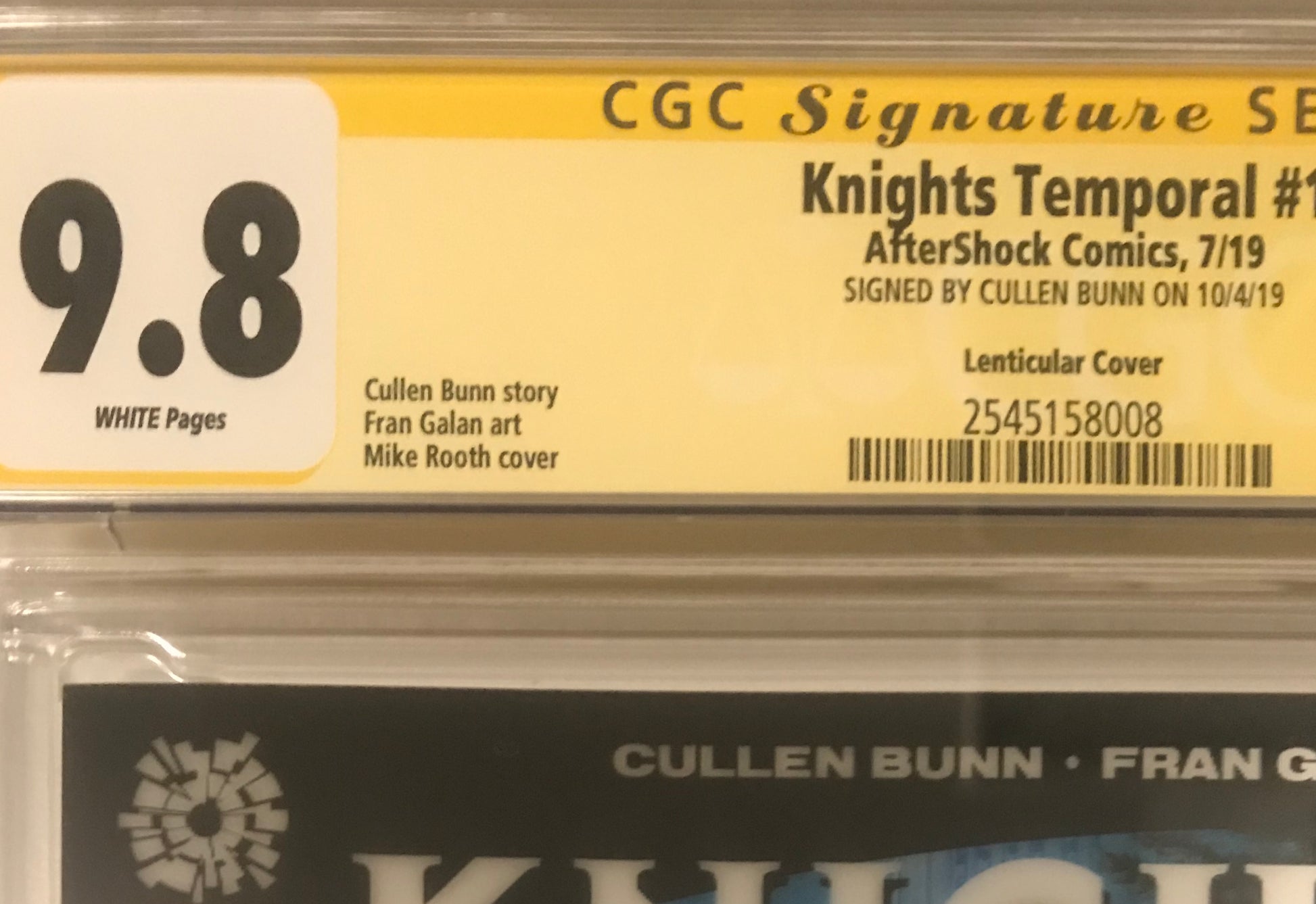 Knights Temporal 1 Lenticular Variant - CGC Signed By Cullen Bunn - Heroes Cave
