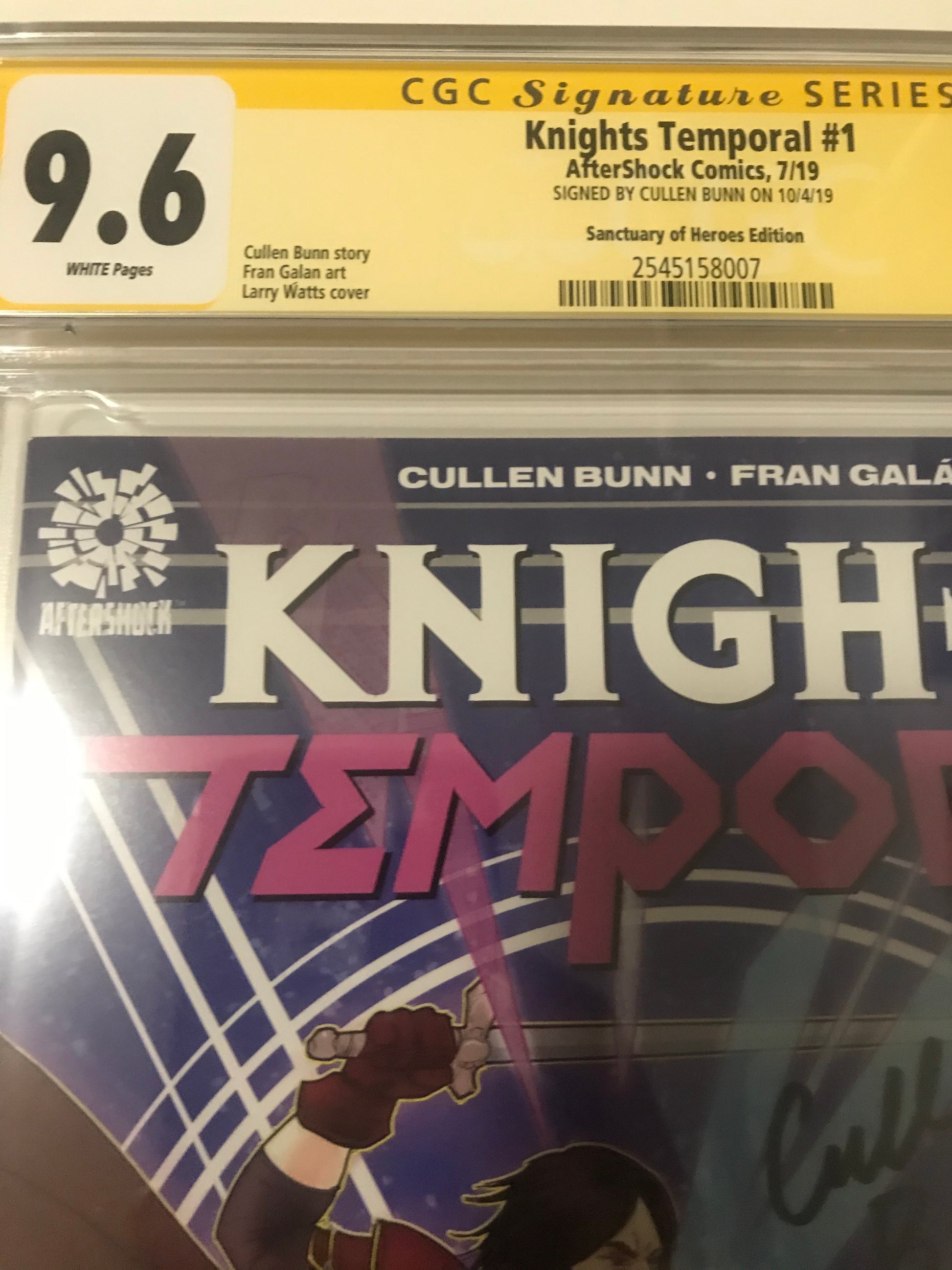 Knights Temporal 1 Santuary of Heroes Variant - CGC Signed By Cullen Bunn - Heroes Cave