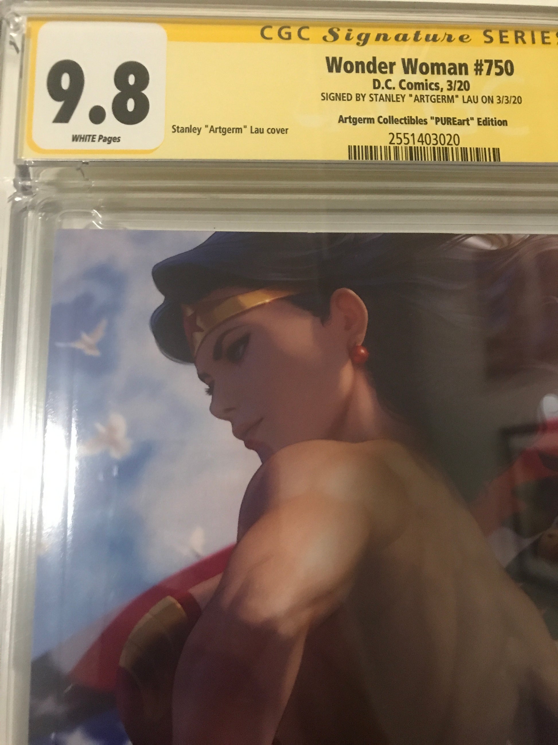 Wonder Woman 750 Virgin Variant - CGC Signed by Artgerm - Heroes Cave