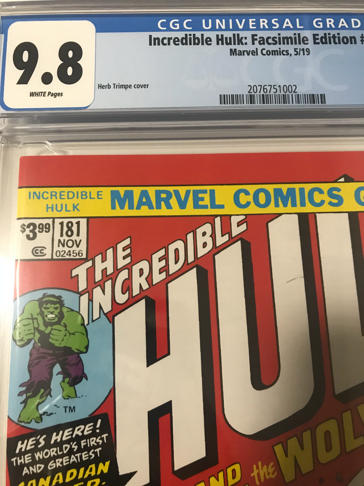 Incredible Hulk 181 Facsimile - CGC - Heroes Cave