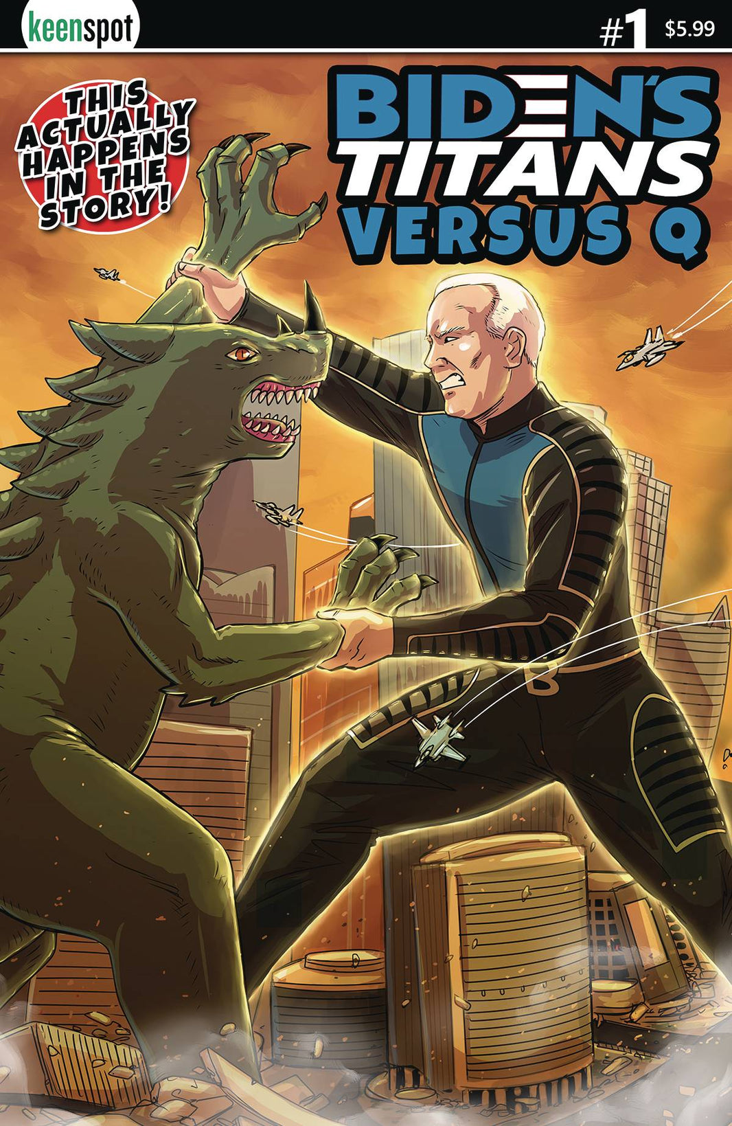Bidens Titans Vs Q Cvr B Joseco 1 (Pre-order 4/27/2022) - Heroes Cave