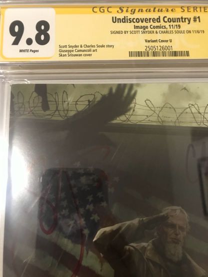 Undiscovered Country 1 Midtown Comic Virgin Variant - CGC Signed By Snyder and Soule - Heroes Cave