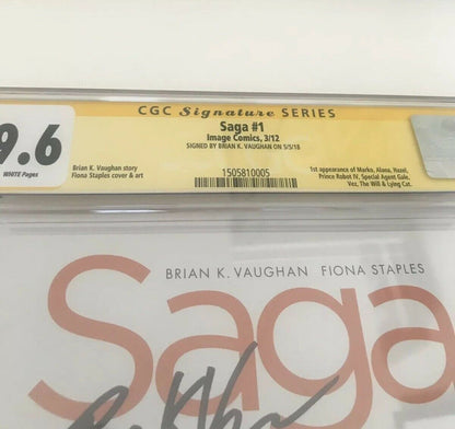 Saga 1 - CGC Signed By Brian K. Vaughn - Heroes Cave